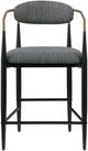 Coaster® Tina 2-Piece Black/Dark Gray Upholstered Counter Stool Set-4