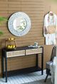 A & B Home Black Console Table with Two Drawers -4