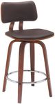 Armen Living Pico Brown/Walnut Swivel Counter Stool-0