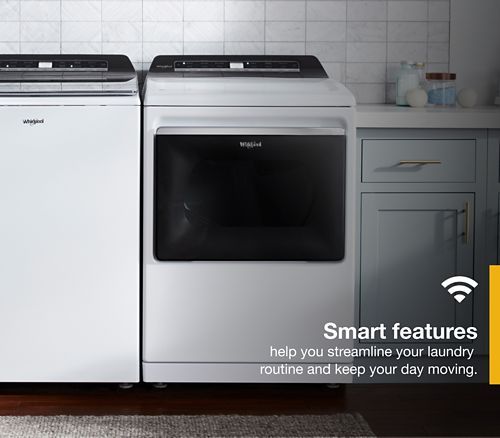 Whirlpool® 7.4 Cu. Ft. White Front Load Gas Dryer with Advanced Moisture Sensing-1