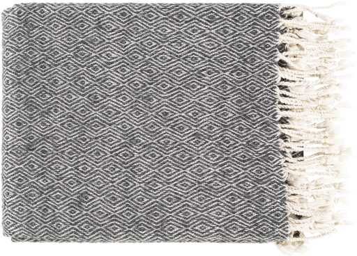 Surya Hamlet Medium Gray 50"x60" Throw Blanket-0