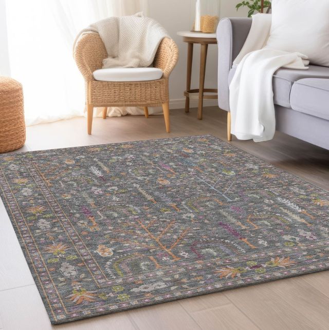 Dalyn™ Rug Company Hatay HY5 Gray 5'x8' Area Rug-4