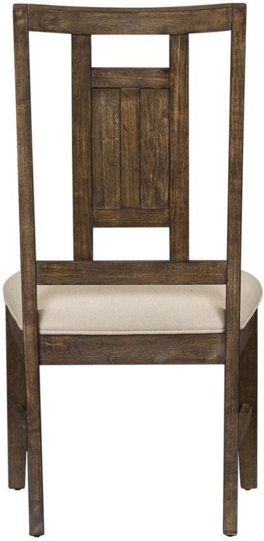 Liberty Furniture Artisan Prairie Aged Oak Lattice Back Side Chair-3