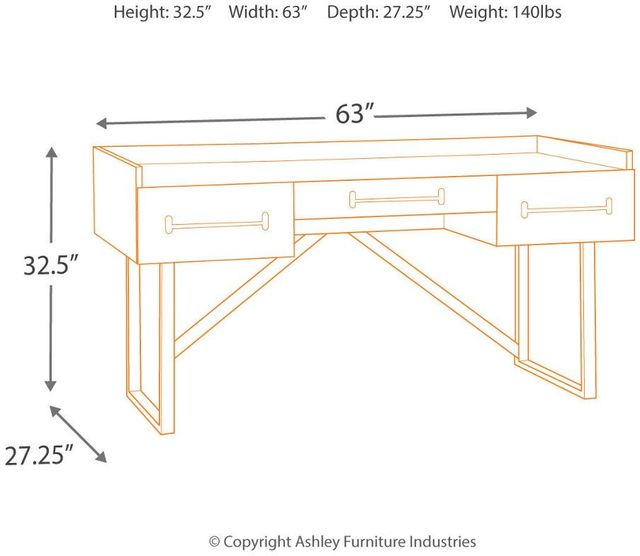 Signature Design by Ashley® Starmore Brown 63" Office Desk-2