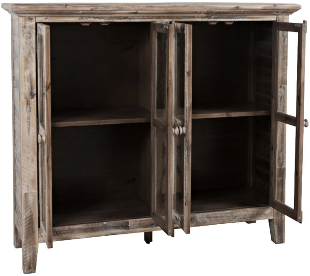 Jofran Inc. Rustic Shores Gray Wash 4-Door High Accent Cabinet-2