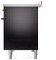 Ilve® Nostalgie II Series 48" Glossy Black Pro Style Induction Range-3