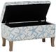 Linon Stephanie Brown/Light Blue Storage Bench-5