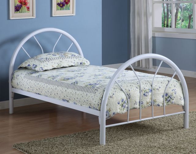 Coaster® Marjorie White Twin Bed-1