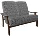 Telescope Casual St. Catherine Agra Classic/Kona Aluminum/Fabric Outdoor MGP Cushion Loveseat with Chestnut Rustic Arms-0