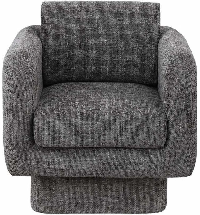 Meridian Furniture Alessandra Grey Chenille Swivel Accent Chair-1