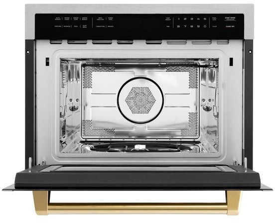 ZLINE Autograph Edition 24" 1.6 Cu. Ft. Fingerprint Resistant Satin Stainless Steel Electric Speed Oven-3