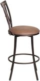 Steve Silver Co. Sedona Brown Cherry/Dark Camel Swivel Bar Stool-4