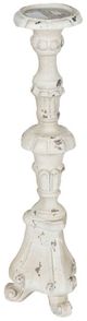 A & B Home Weathered White Candle Holder-1