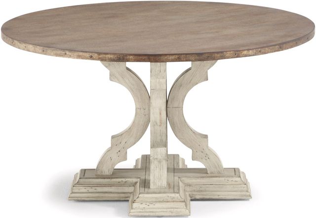 Flexsteel® Estate Galvanized Metal Top Coffee Table with Antiqued Base-1