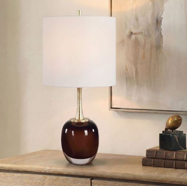 Uttermost® Vannett Dark Amber Table Lamp-1