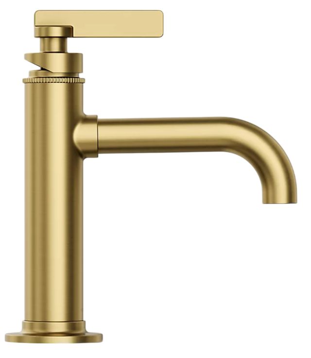 KOHLER® Castia™ Vibrant Brushed Moderne Brass Single-Handle Bathroom Sink Faucet-2