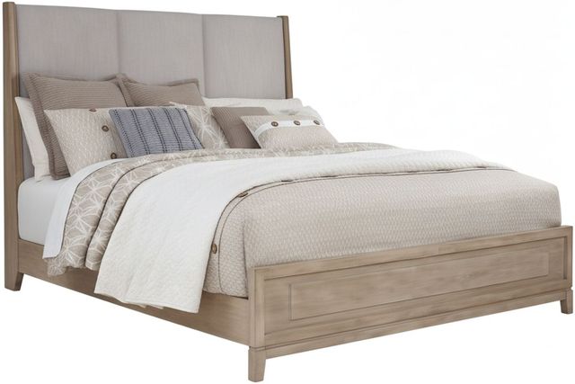 Liberty Furniture Brentwood 4-Piece Sandstone California King Upholstered Bedroom Set-1