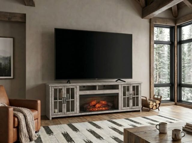 Sunny Designs™ Alpine Grey 98" Media Console-1