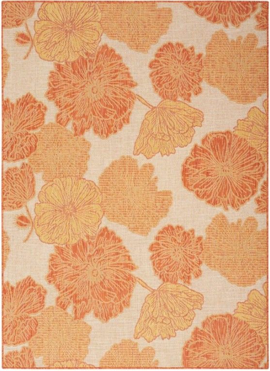 Nourison Home™ Garden Oasis Coral 5'x7' Style 1 Area Rug-0