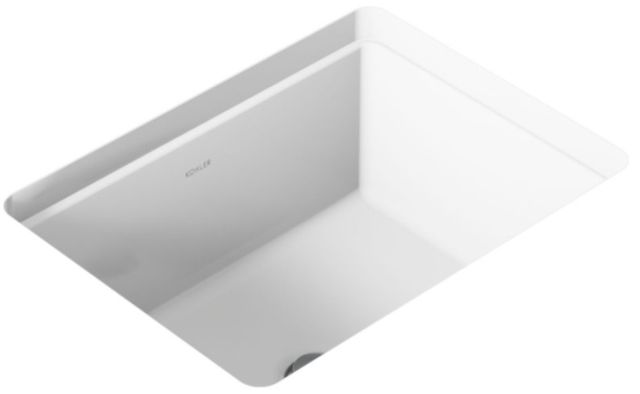 Kohler Verticyl® White 17" Rectangular Undermount Bathroom Sink-0