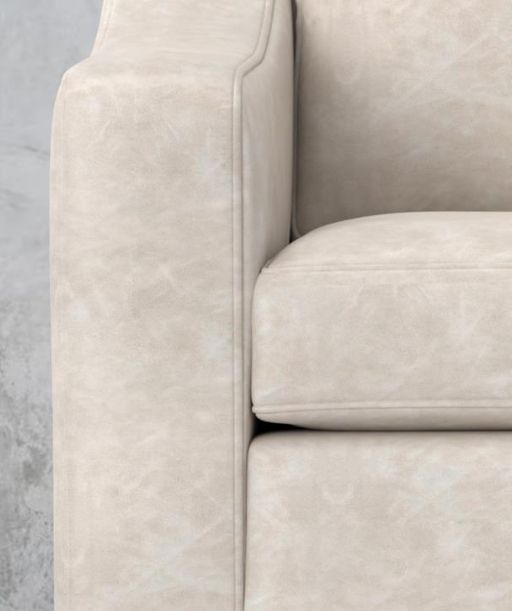 International Furniture Direct Natural Parota Ivory Upholstered Arm Chair-4