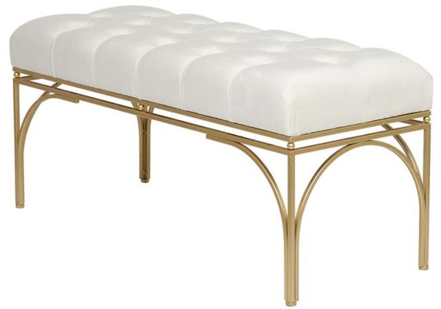 Deco Marche Gold/White 39" Bench-1
