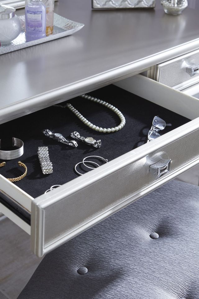 Signature Design by Ashley® Coralayne Silver Vanity and Mirror-1