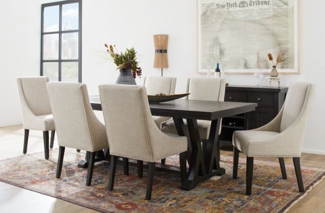 Flexsteel® Lattice Ebony Rectangular Dining Table-7