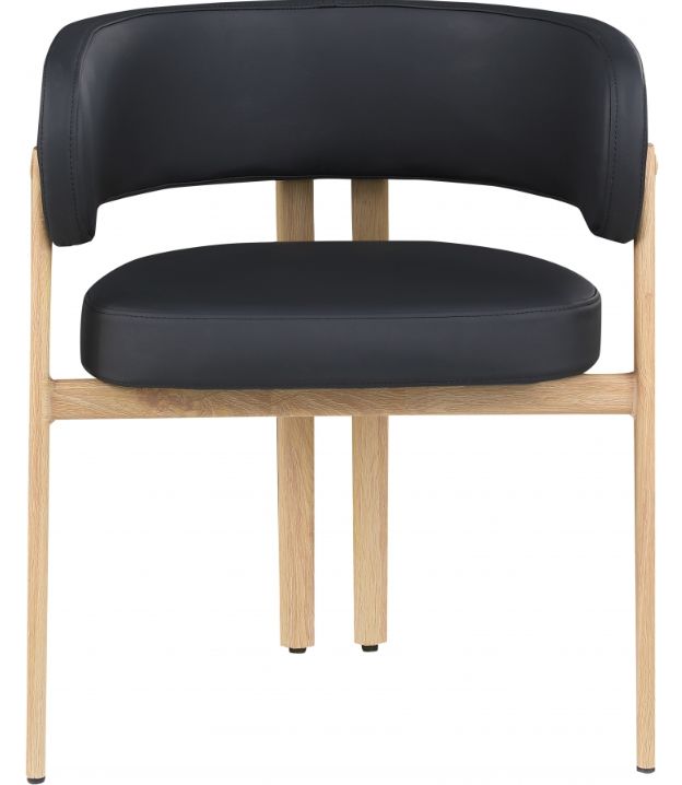 Meridian Furniture Gideon Black/Natural Vegan Leather Dining Chair-1