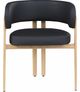 Meridian Furniture Gideon Black/Natural Vegan Leather Dining Chair-1