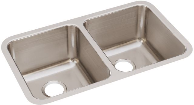 Elkay Lustertone® Classic Lustrous Satin 31" x 19" Equal Double Bowl Undermount Sink-0