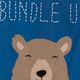 Surya Bundle Up Bear Navy 22"x22" Toss Pillow with Down Insert-3