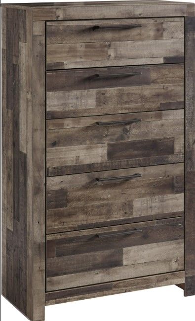 Benchcraft® Derekson 5-Piece Multi Gray King Panel Bed Set-4