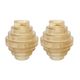 A & B Home 2-Piece Amber Luster Vase Set-0