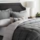 Malouf® Chambray Flint Queen Comforter Set-3