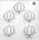 GE® 36" White Built-In Gas Cooktop with Dishwasher-Safe Grates-3
