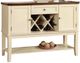Furniture of America® Dover Vintage White Server with Cherry Top -0