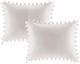 Olliix by Madison Park 3 Piece Ivory Full/Queen Leona Pom Pom Cotton Duvet Cover Set-2
