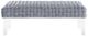 TOV Furniture Sal Woven Grey Velvet Bench-0