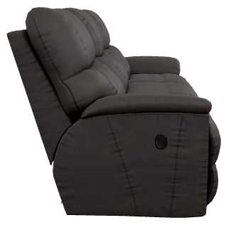 La-Z-Boy® Trouper Walnut Leather Manual Reclining Sofa | Idler's