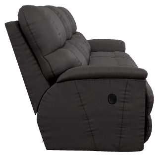 La-Z-Boy® Trouper Walnut Leather Manual Reclining Sofa-2