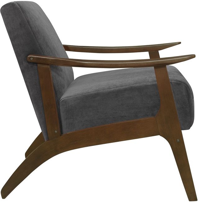 Homelegance® Carlson Dark Gray/Dark Walnut Accent Chair-2