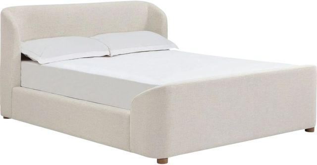 Modus Furniture Virgil Kiki Whipped Honey Queen Upholstered Platform Bed-0