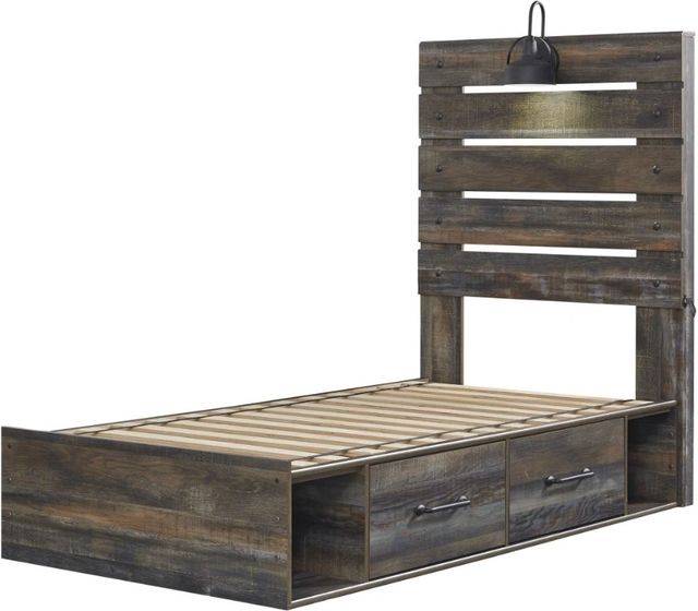 Signature Design by Ashley® Drystan Brown Youth Twin 4-Drawer Storage Panel Bed-1