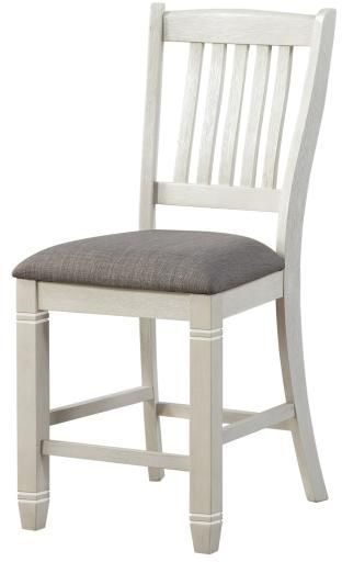 Mazin Furniture Granby Two-Tone Antique White and Rosy Brown Counter Side Chair-1