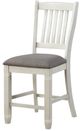 Mazin Furniture Granby Two-Tone Antique White and Rosy Brown Counter Side Chair-1