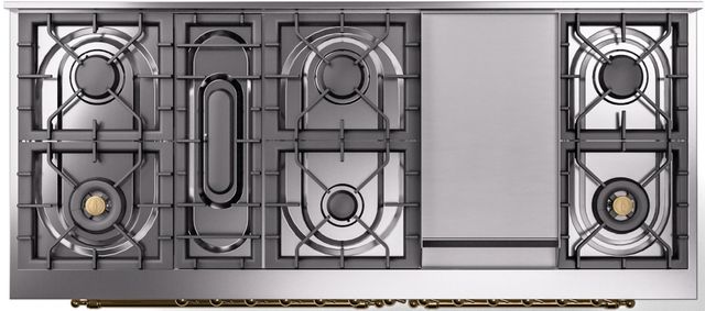 Ilve® Nostalgie II Series 60" Antique White Pro Style Dual Fuel Range-2