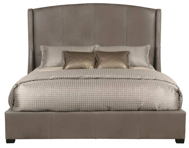 Bernhardt Cooper 64" High Leather Wing Bed-1