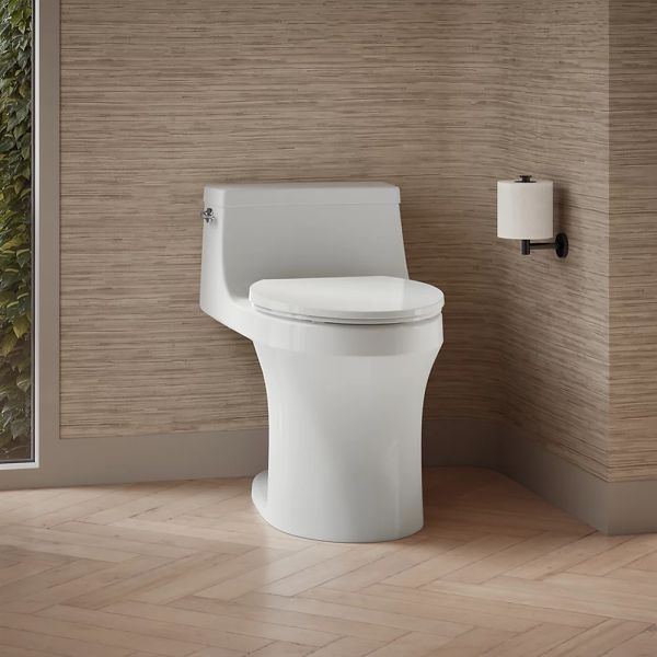 KOHLER® San Souci® White 1-Piece Compact Elongated Toilet with Concealed Trapway, 1.28 Gpf-2