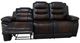 New Classic® Home Furnishings Nikko Brown Dual Power Reclining Sofa-4